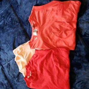 NWT 3 tank tops pocket peach red coral JP Collections 26 28 3X 4X